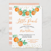 A Sweet Little Peach is onderweg naar het Baby sho Kaart (Voorkant / Achterkant)