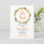 A Sweet Little Peach is onderweg naar het Baby sho Kaart (Staand voorkant)