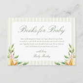 A Sweet Little Pear Baby shower Boeken voor Baby Informatiekaartje (Voorkant)