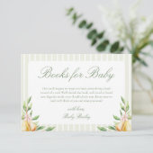 A Sweet Little Pear Baby shower Boeken voor Baby Informatiekaartje (Staand voorkant)