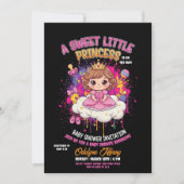 A Sweet Little Princess baby shower Invitation Kaart (Voorkant)