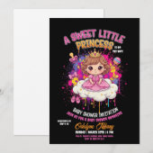 A Sweet Little Princess baby shower Invitation Kaart (Voorkant / Achterkant)