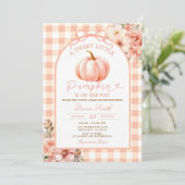 A Sweet Little Pumpkin Baby Shower Fall Autumn Kaart (Staand voorkant)