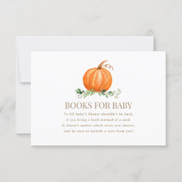 A Sweet Little Pumpkin Boeken voor Baby Invitation Kaart