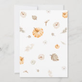 A Sweet Little Pumpkin Fall Baby Shower Kaart (Achterkant)