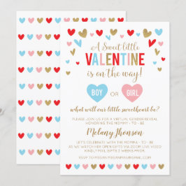 A Sweet little VALENTINE Gender Reveal Kaart