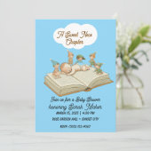 A Sweet New Chapter Storybook Baby Shower Invitati Kaart (Staand voorkant)