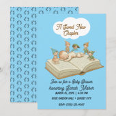A Sweet New Chapter Storybook Baby Shower Invitati Kaart (Voorkant / Achterkant)