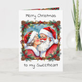 A Sweet Old-Fashioned Christmas | Mr and Mrs Claus Feestdagen Kaart (Voorkant)