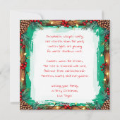 A Sweet Old-Fashioned Christmas | Mr and Mrs Claus Feestdagenkaart (Achterkant)