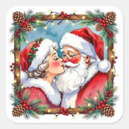 A Sweet Old-Fashioned Christmas | Mr and Mrs Claus Vierkante Sticker