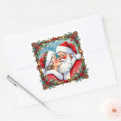 A Sweet Old-Fashioned Christmas | Mr and Mrs Claus Vierkante Sticker (Envelop)