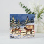 A Sweet Old-Fashioned Country Christmas Feestdagenkaart (Staand voorkant)