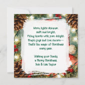 A Sweet Old-Fashioned Santa Claus and Holiday Poem Feestdagenkaart (Achterkant)