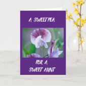 *A SWEET PEA VOOR EEN SWEET AUNT* OP DE TWEEDE DAG KAART (Gele Bloem)