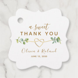 A Sweet Thank You Gouden Trouw Favor Taggen Bedankjes Labels