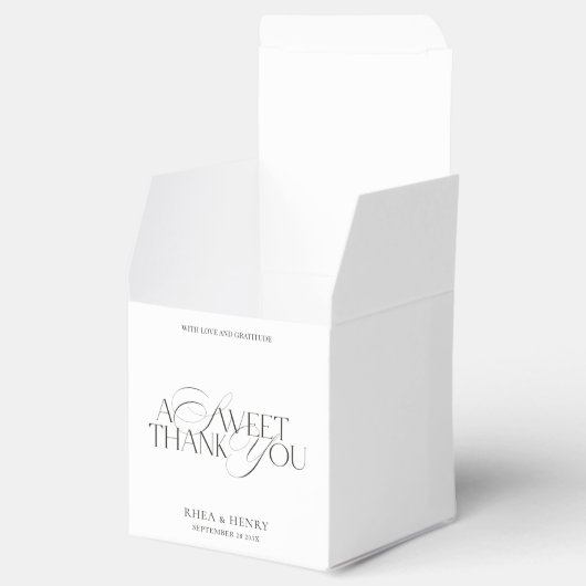 A Sweet Thank You Modern Wedding Favor Boxes Bedankdoosjes (Geopend)
