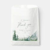 A Sweet Thank You Sage Mountain Forest Rustic Bedankzakje (Voorkant)