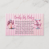 A Sweet Tini One Baby shower Boeken voor Baby Informatiekaartje (Voorkant)