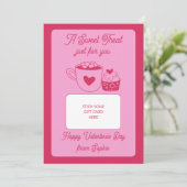 A Sweet Treat Valentine's Gift Card Holder Card Kaart (Staand voorkant)