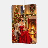 A Sweet Vintage Christmas  Metalen Ornament (Voorkant links)