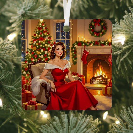 A Sweet Vintage Christmas  Metalen Ornament (Insitu)