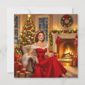 A Sweet Vintage Christmas Personalized Feestdagenkaart (Voorkant)