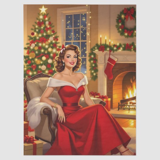 A Sweet Vintage Christmas  Tissuepapier (Voorkant)