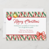 A Sweet Whimsical Personalized Photo Christmas Feestdagenkaart (Voorkant)