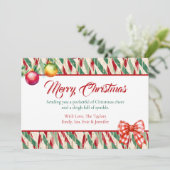 A Sweet Whimsical Personalized Photo Christmas Feestdagenkaart (Staand voorkant)