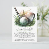 A Swingin' Birthday Bash - T-shirt Up voor de lol! Kaart (Staand voorkant)