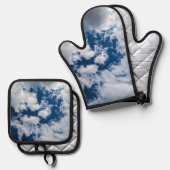 A swirl of clouds ovenwant & pannenlap set (Voorkant / Achterkant)