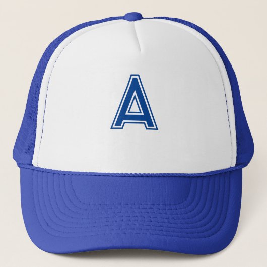 "A" symbool - Logo Initiaal Monogram Handsome Trucker Pet (Voorkant)