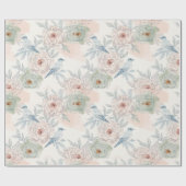A symphony of song and petals pattern cadeaupapier (Vlak)