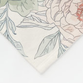 A symphony of song and petals pattern fleece deken (Hoek)