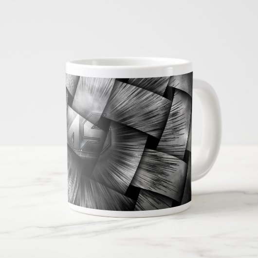 A-synchrone etherwolken grote koffiekop (Voorkant rechts)