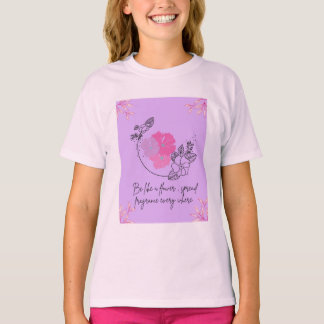 A t-shirt with beautiful floral design