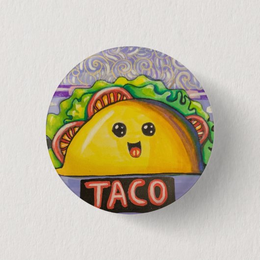 A Taco Kawaii Ronde Button 3,2 Cm (Voorkant)