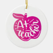 A+ Teach Apple Symbool voor de Dag van de Leraar Keramisch Ornament (Voorkant)