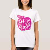 A+ Teach Apple Symbool voor de Dag van de Leraar T-shirt (Voorkant)