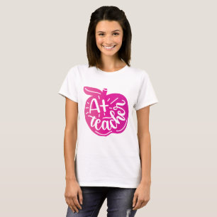 A+ Teach Apple Symbool voor de Dag van de Leraar T-shirt