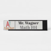 A+Teacher voeg naamklassenbureau bord toe Bureau Naambordje (Voorkant)