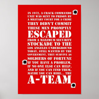 A-Team Intro Geïnspireerd Retro TV Poster