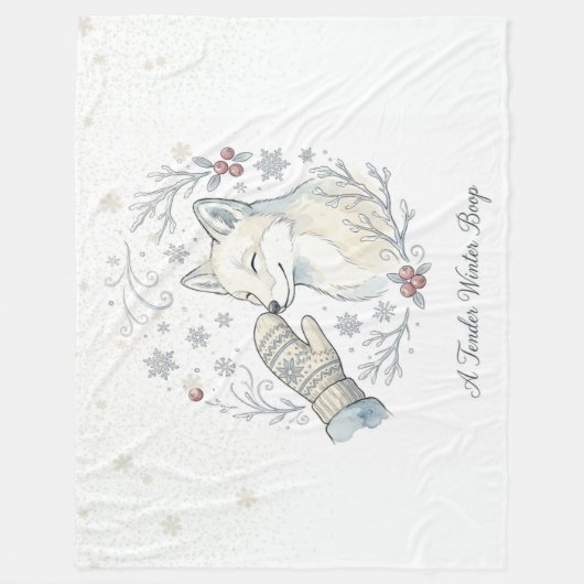 A Tender Winter Boop Fleece Deken (Voorkant)