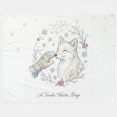 A Tender Winter Boop Fleece Deken (Voorkant (Horizontaal))