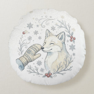 A Tender Winter Boop Rond Kussen