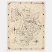 A Texan's Map of the United States (of Texas) Fleece Deken (Voorkant)