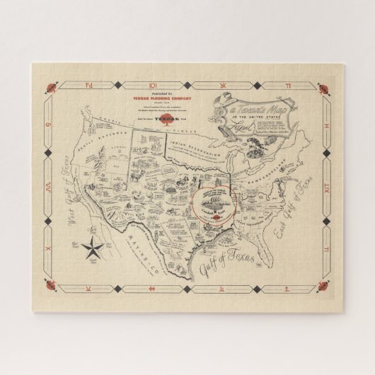 A Texan's Map of the United States (of Texas) Legpuzzel (Horizontaal)