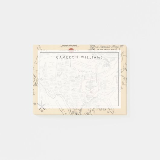 A Texan's Map of the United States (of Texas) Post-it® Notes (Voorkant)