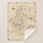 A Texan's Map of the United States (of Texas) Sherpa Deken (Voorkant)